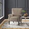 Contemporary Home Living Set of 2 Brown Velvet Club Channel Tufted Back Accent Chairs 38"